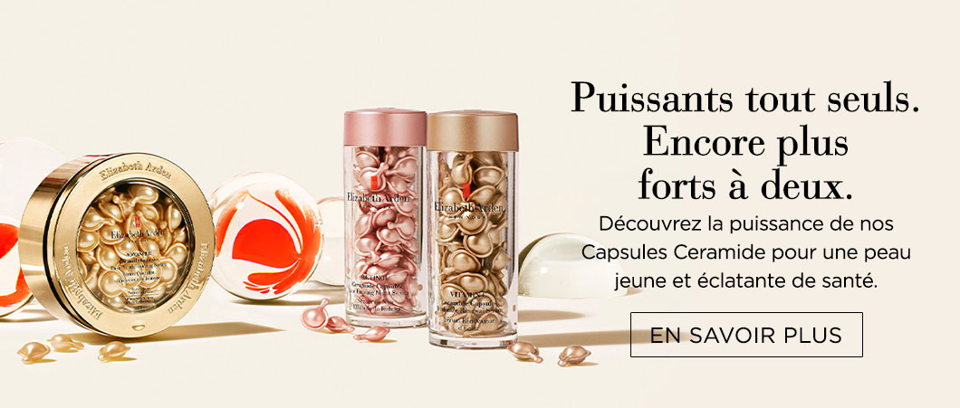Puissants tout seuls. Encore plus forts à deux. Découvrez la puissance de nos Capsules Ceramide pour une peau jeune et éclatante de santé.